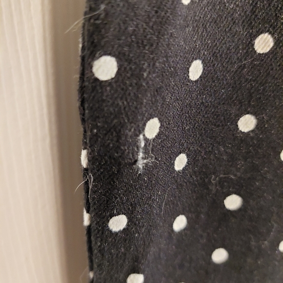 Black with White PolkaDot Ankle Pants - Picture 4 of 7